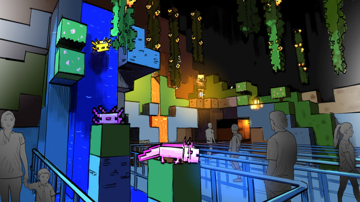 So soll es mal in der Minecraft World aussehen. (Bild: Merlin Entertainments)